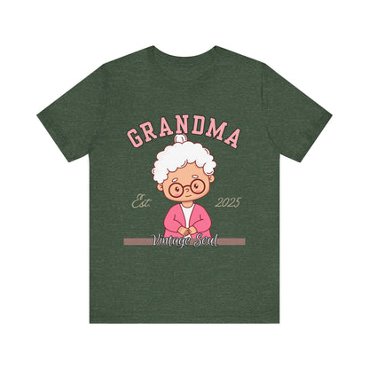 Vintage Grandma Unisex Tee - Perfect for Grandparents Day, Birthday Gift, Family Reunion Shirt, Cute Cartoon Design, Fun Casual Wear