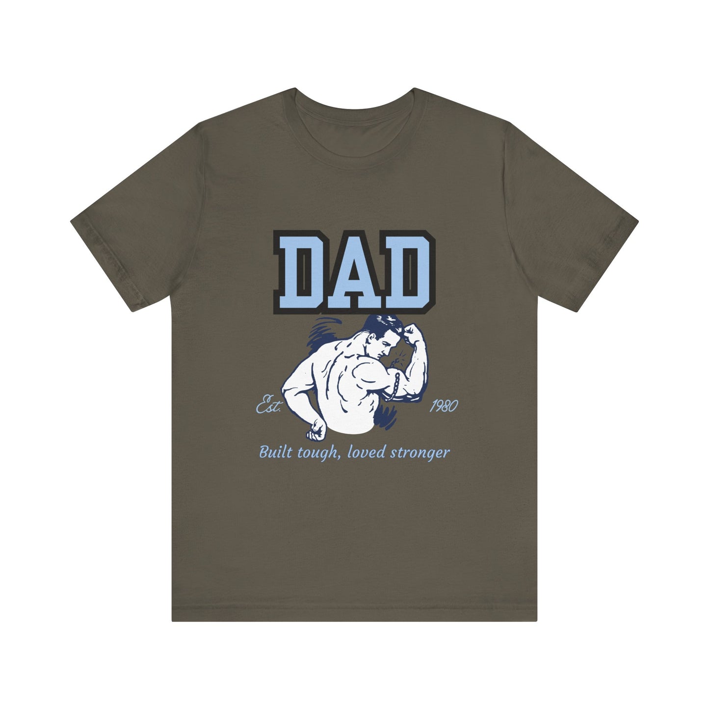 DAD Strong Unisex Jersey Tee, Father's Day Gift, Dad Humor Shirt, Comfortable Casual Top, Birthday Gift Tee, Everyday Wear