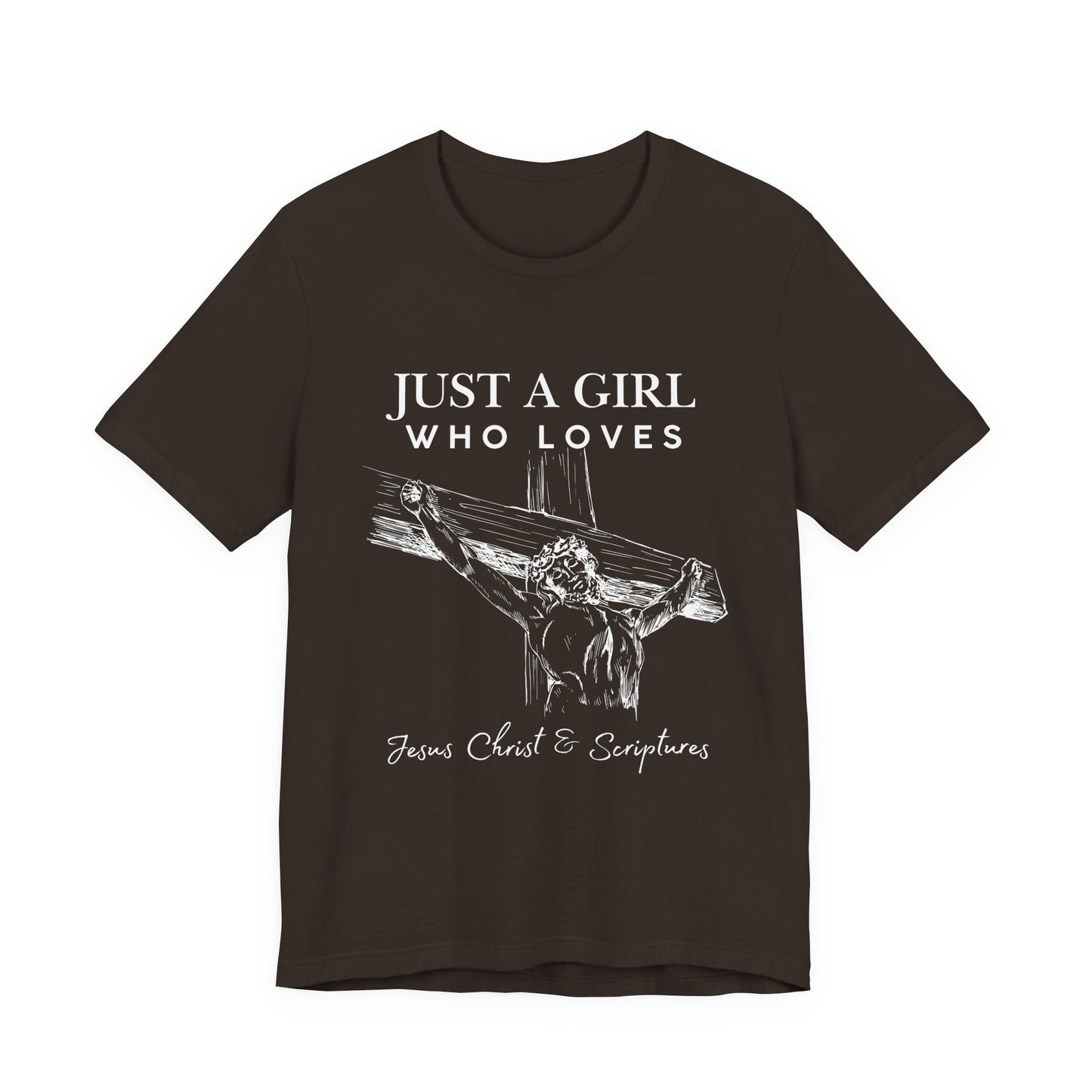 Just a Girl Who Loves Jesus Tee, Christian T-Shirt, Faith-Based Apparel, Inspirational Gift, Religious Fashion