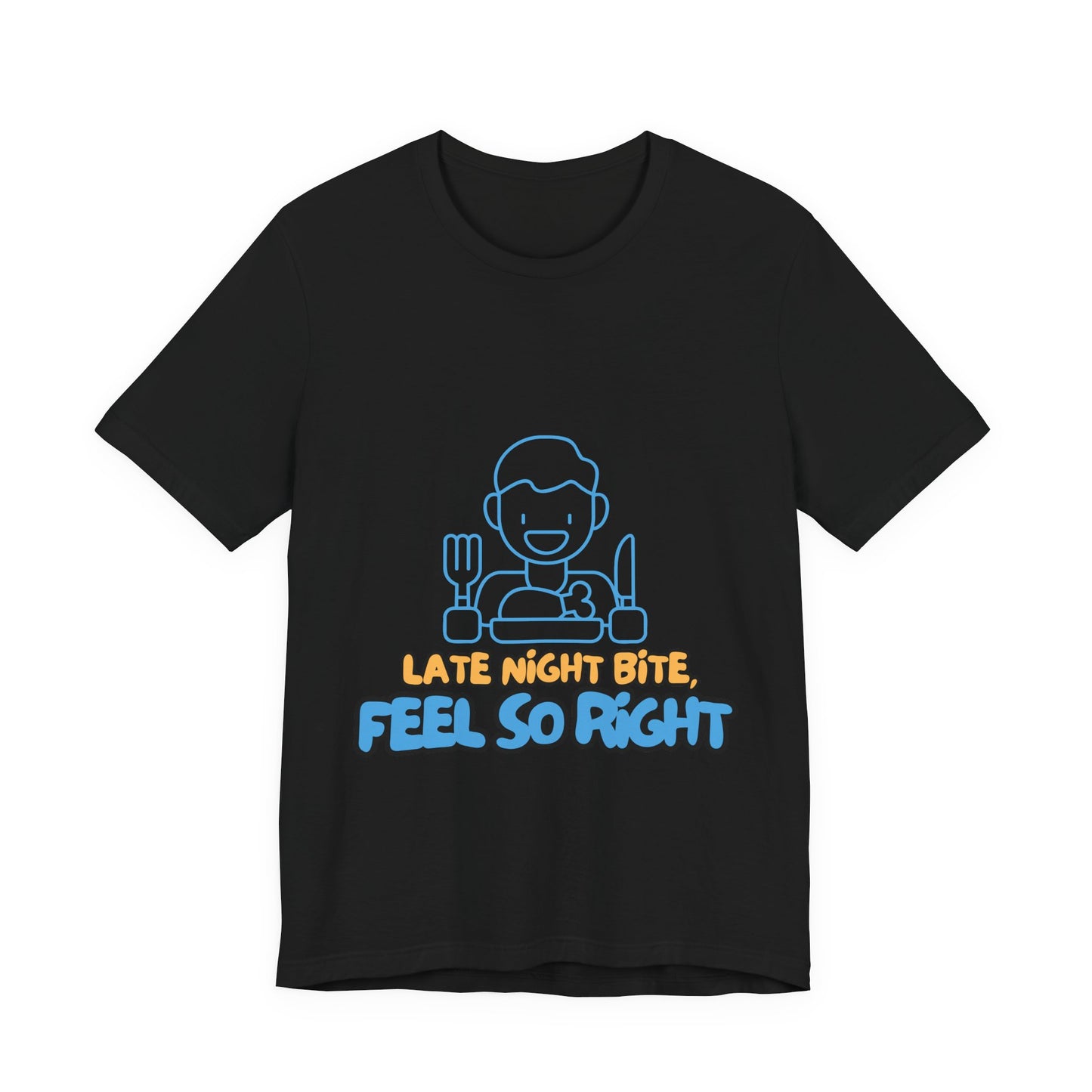 Late Night Bite Unisex Tee, Funny Foodie T-Shirt, Casual Dining Shirt, Gift for Food Lovers, Men’s/Female Tops