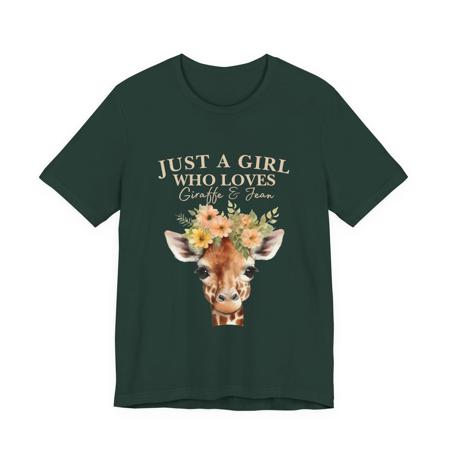 Just a Girl Who Loves Giraffes Tee, Cute Animal Lover Gift, Summer Casual Fashion, Birthday Tee, Nature Enthusiast Shirt