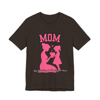 Mom and Daughter Love Tee | Unisex Jersey T-shirt for Mother's Day, Birthday Gift, Family Outing, Casual Wear, Heartwarming Gift
