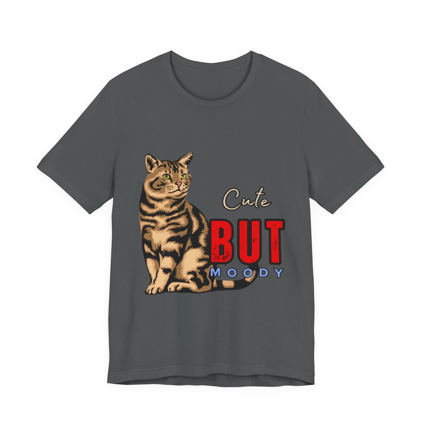 Cute But Moody Cat Tee - Unisex Jersey T-Shirt for Cat Lovers, Funny Pet Shirt, Gift for Cat Owners, Birthday or Holiday Apparel, [...]