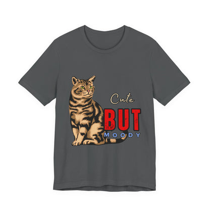Cute But Moody Cat Tee - Unisex Jersey T-Shirt for Cat Lovers, Funny Pet Shirt, Gift for Cat Owners, Birthday or Holiday Apparel, [...]