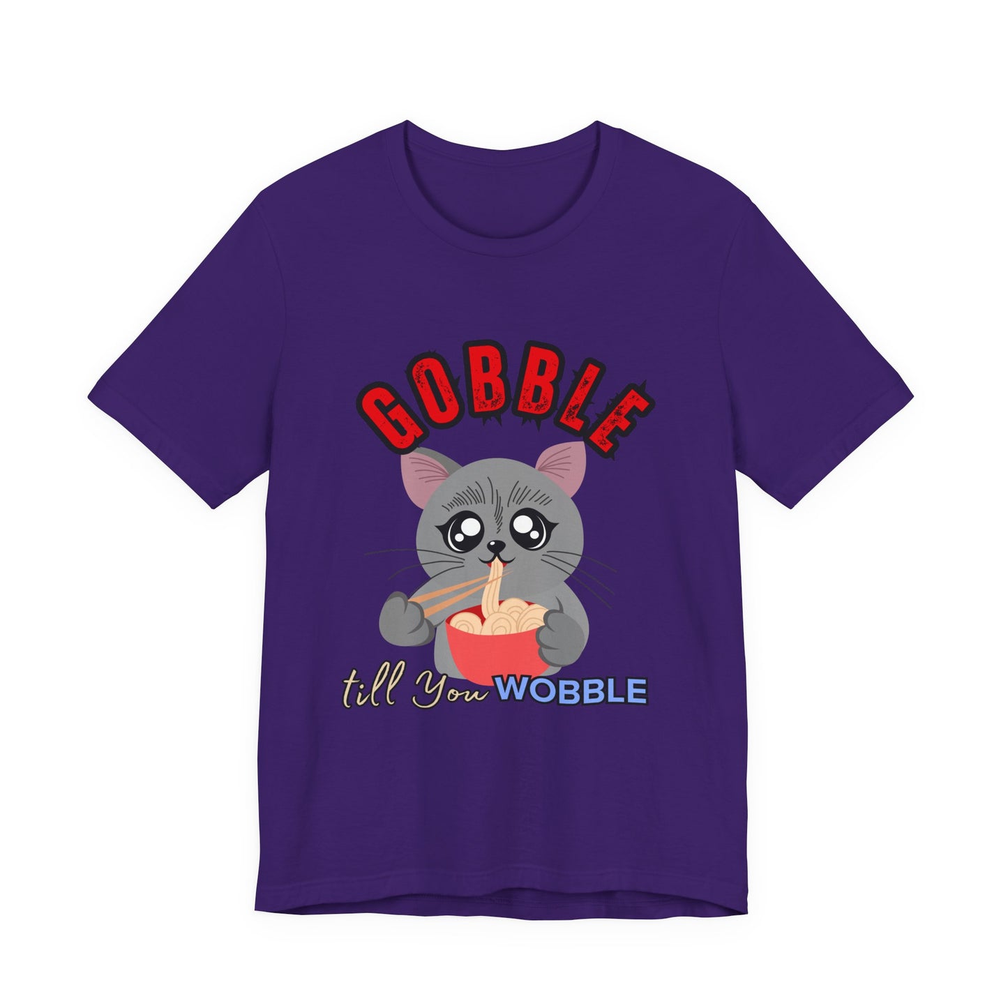 Thanksgiving Cat T-Shirt - Gobble till You Wobble Tee, Cute Graphic Tee, Unisex Casual Top, Thanksgiving Gift, Holiday Apparel