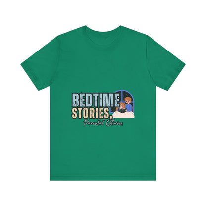 Bedtime Stories Unisex Tee, Cozy Sleep Shirt, Gift for Parents, Family Storytime T-shirt, Book Lovers Apparel