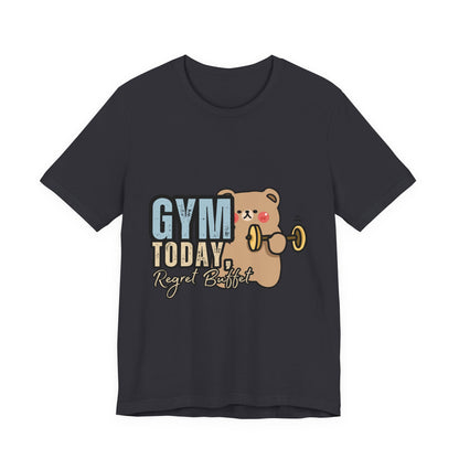 Adorable Gym Bear Unisex Tee - Perfect for Fitness Lovers, Cute Workout Shirt, Gift for Exercise Enthusiasts, Casual Wear, Fun Gym Apparel