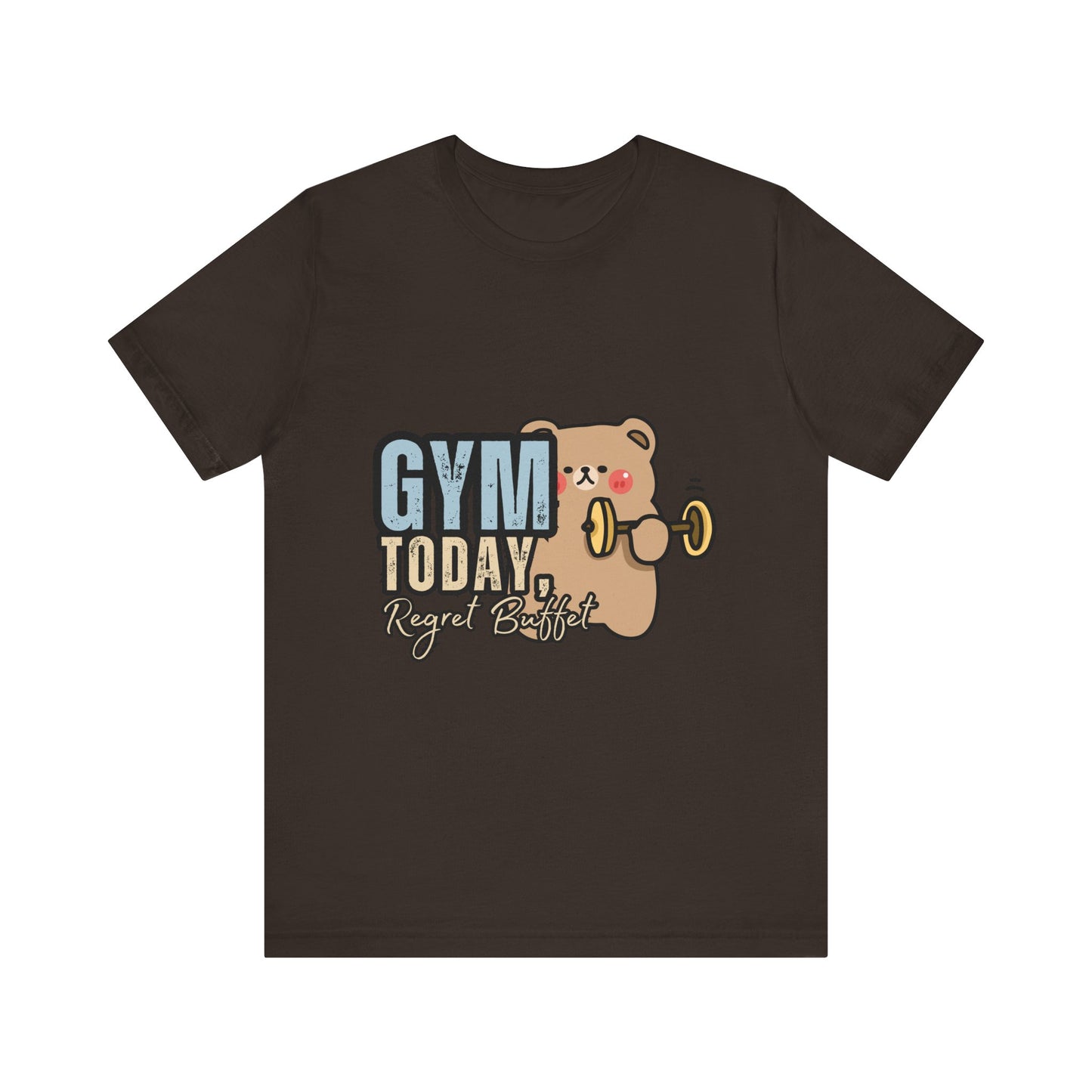 Adorable Gym Bear Unisex Tee - Perfect for Fitness Lovers, Cute Workout Shirt, Gift for Exercise Enthusiasts, Casual Wear, Fun Gym Apparel