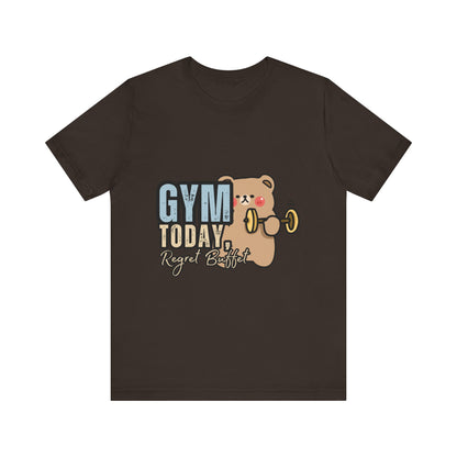 Adorable Gym Bear Unisex Tee - Perfect for Fitness Lovers, Cute Workout Shirt, Gift for Exercise Enthusiasts, Casual Wear, Fun Gym Apparel