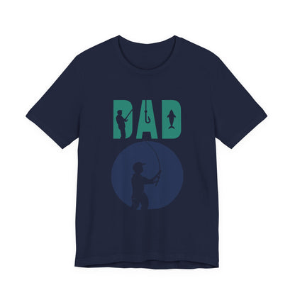 Fishing Dad Tee - Unisex Jersey Short Sleeve T-Shirt for Father's Day, Fishing Lover Gift, Dad's Birthday, Casual Wear, Gift for Him
