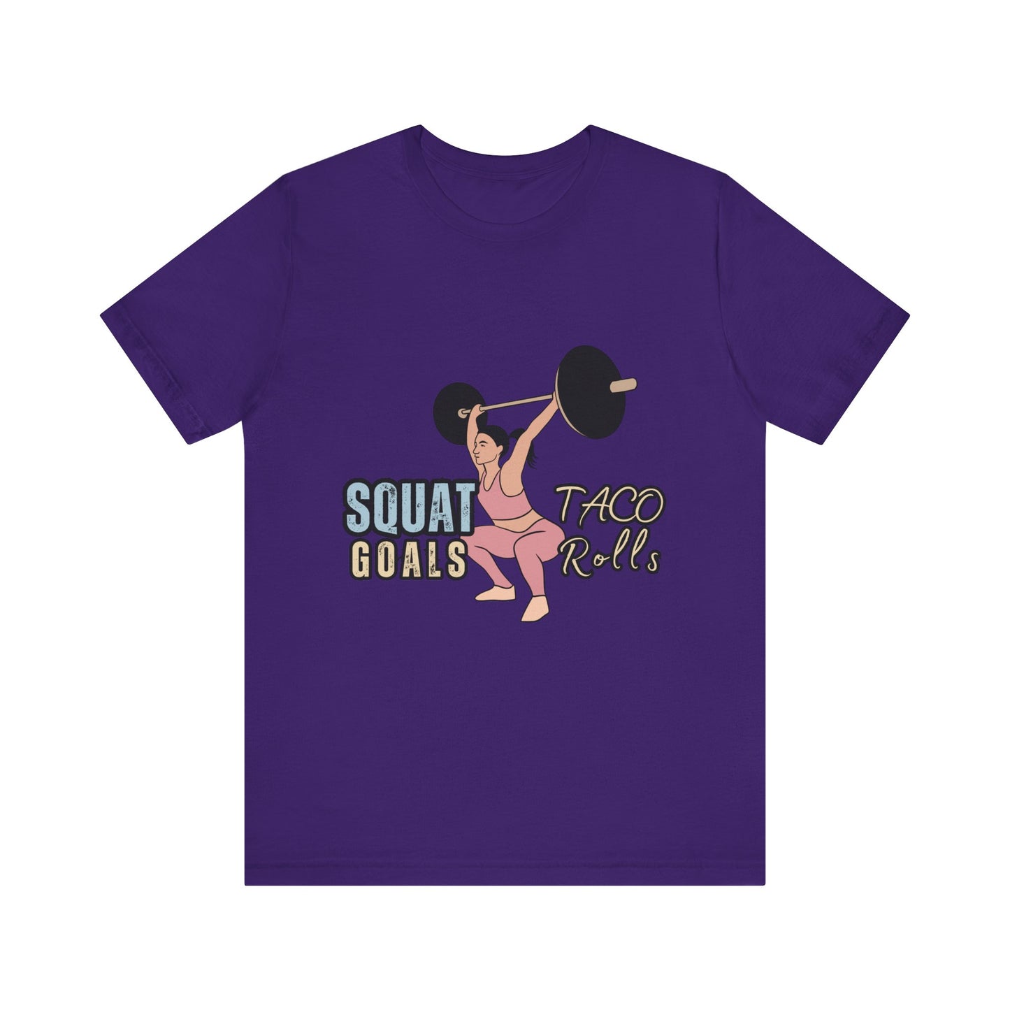 Squat Goals Unisex Jersey Tee, Funny Workout Shirt, Fitness Gift, Gym Apparel, Weightlifting Top, Motivational Tee