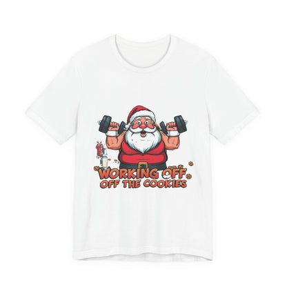 Unisex Tee Santa Funny Cookies Design T-Shirt