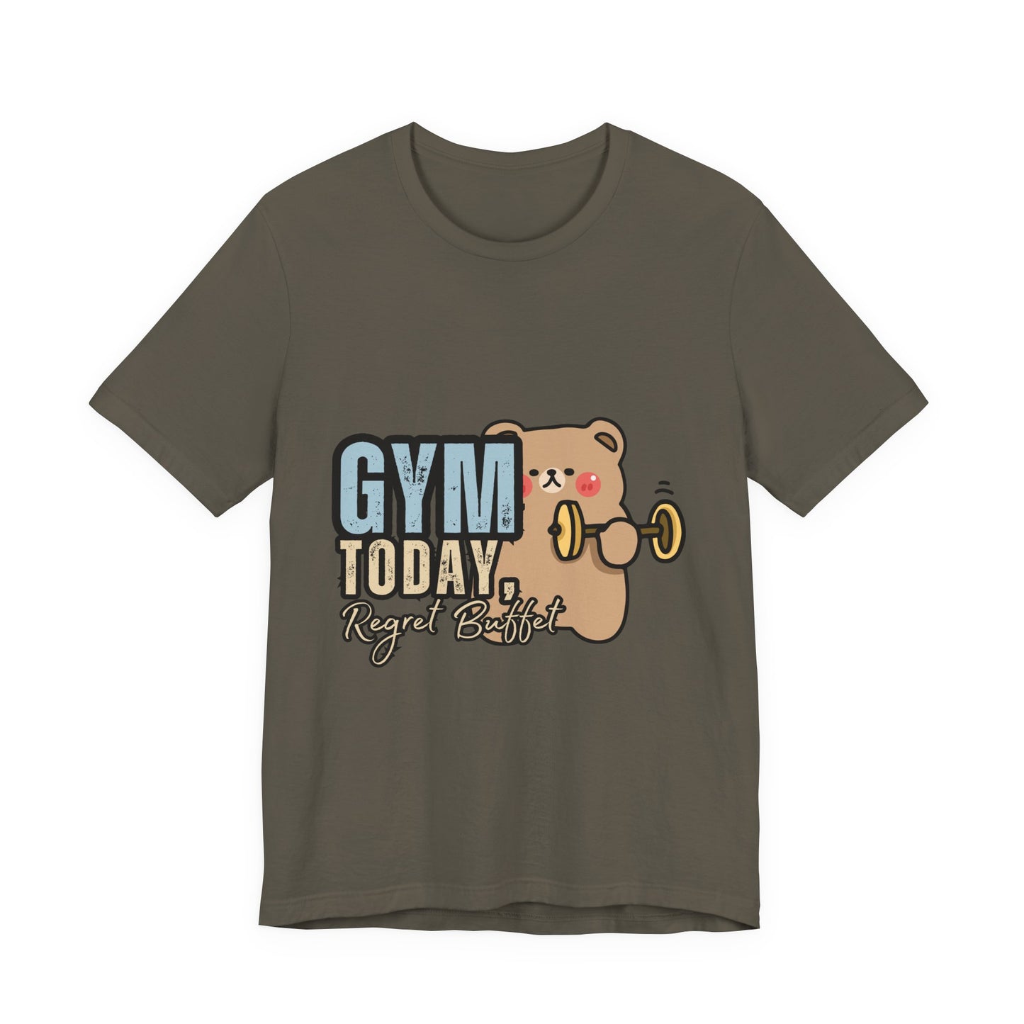 Adorable Gym Bear Unisex Tee - Perfect for Fitness Lovers, Cute Workout Shirt, Gift for Exercise Enthusiasts, Casual Wear, Fun Gym Apparel