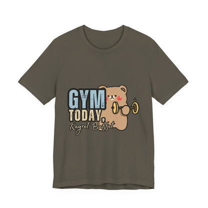 Adorable Gym Bear Unisex Tee - Perfect for Fitness Lovers, Cute Workout Shirt, Gift for Exercise Enthusiasts, Casual Wear, Fun Gym Apparel