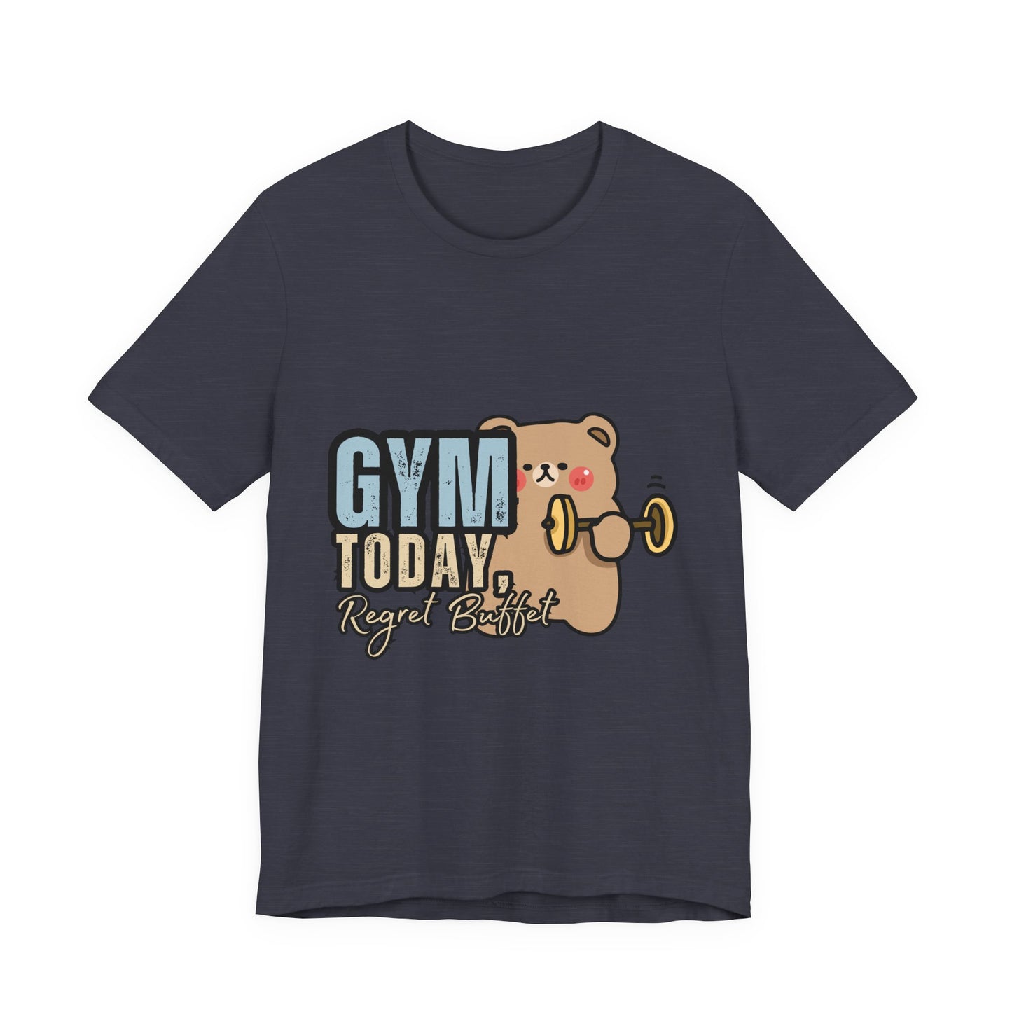 Adorable Gym Bear Unisex Tee - Perfect for Fitness Lovers, Cute Workout Shirt, Gift for Exercise Enthusiasts, Casual Wear, Fun Gym Apparel
