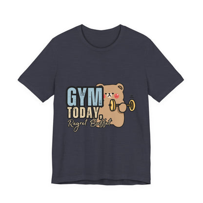Adorable Gym Bear Unisex Tee - Perfect for Fitness Lovers, Cute Workout Shirt, Gift for Exercise Enthusiasts, Casual Wear, Fun Gym Apparel