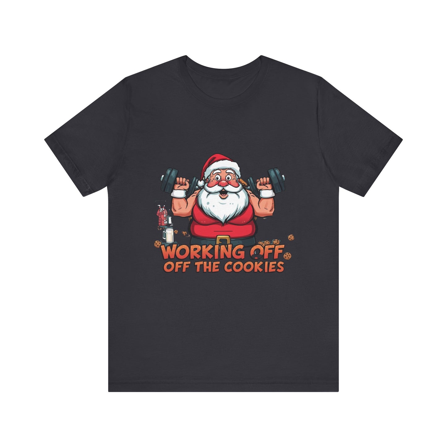Unisex Tee Santa Funny Cookies Design T-Shirt