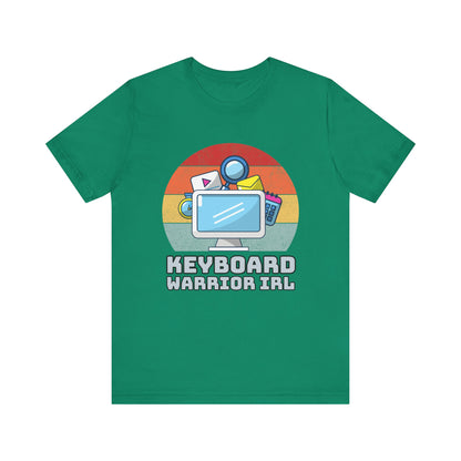 Playful Keyboard Warrior Tee, Gamer Shirt, Geek Fashion, Cute Coding Gift, Unisex Casual Tee, Retro Gaming Apparel