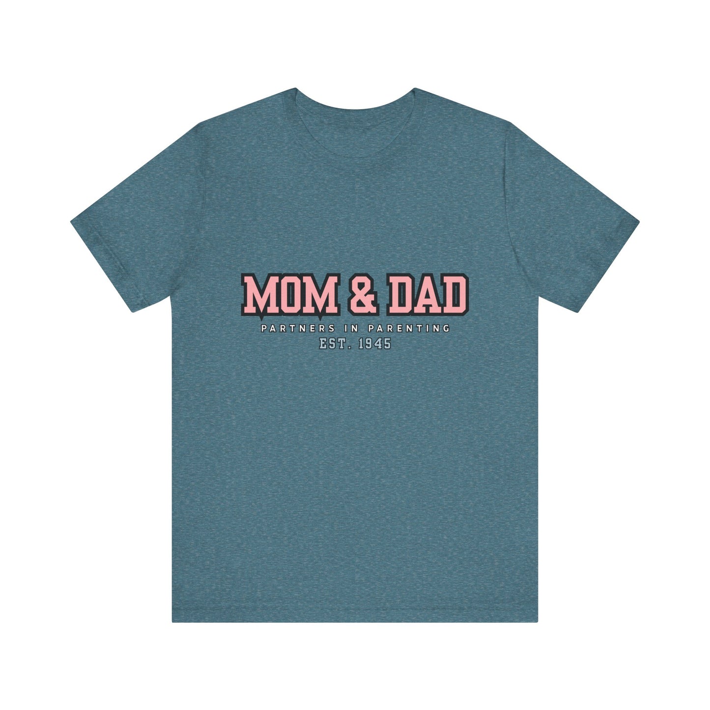 Mom & Dad Partner in Parenting Tee, Family Matching Tee, Parent T-Shirt, Gift for New Parents, Cute Family Shirt, Unisex Graphic Tee