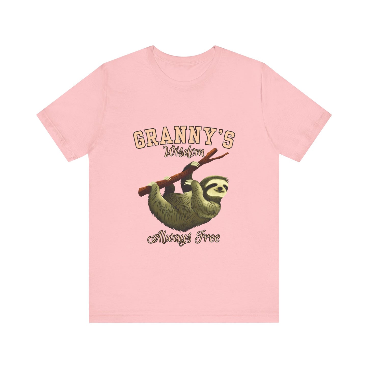Sloth Wisdom Tee, Granny's Wisdom Shirt, Unisex Graphic Tee, Funny Sloth T-Shirt, Casual Wear, Gift for Nature Lovers