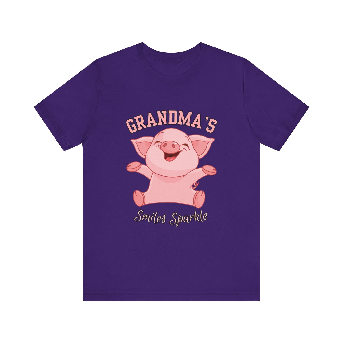 Grandma's Smiles Short Sleeve Tee, Cute Gift for Grandma, Family Gathering Shirt, Birthday Gift, Casual Wear, Fun Tee