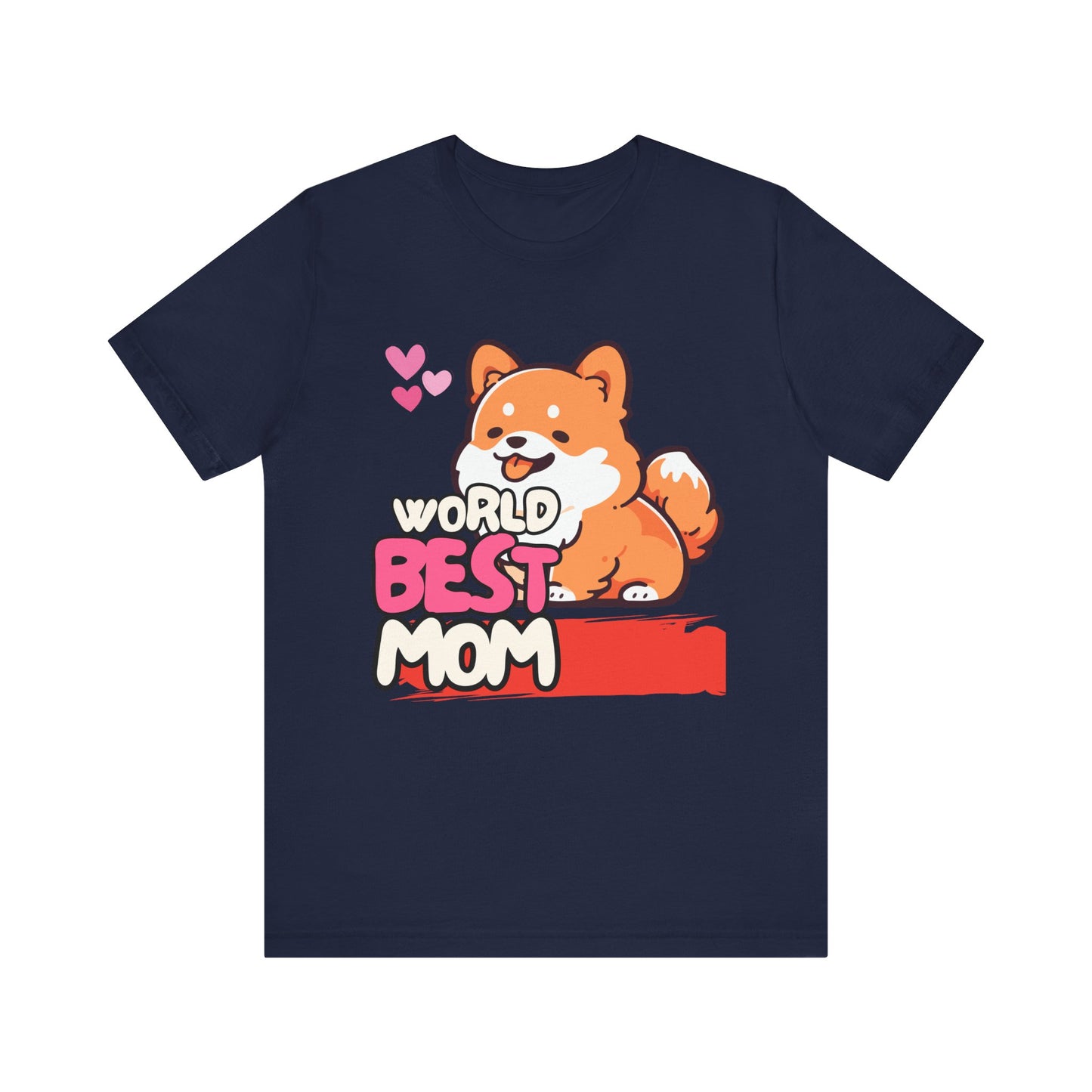 World's Best Mom Tee - Unisex Jersey Short Sleeve Shirt, Gift for Mother's Day, Cute Dog Design, Perfect for Moms, Gifts for Her