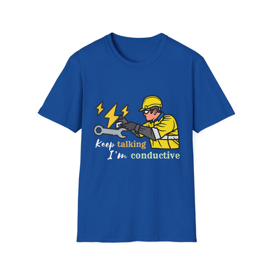 Electrician Humor T-Shirt, Funny Work Shirt, Gift for Electricians, Casual Tee, Unique Graphic Tee, Funny Labor Day Gift, Dad Gift
