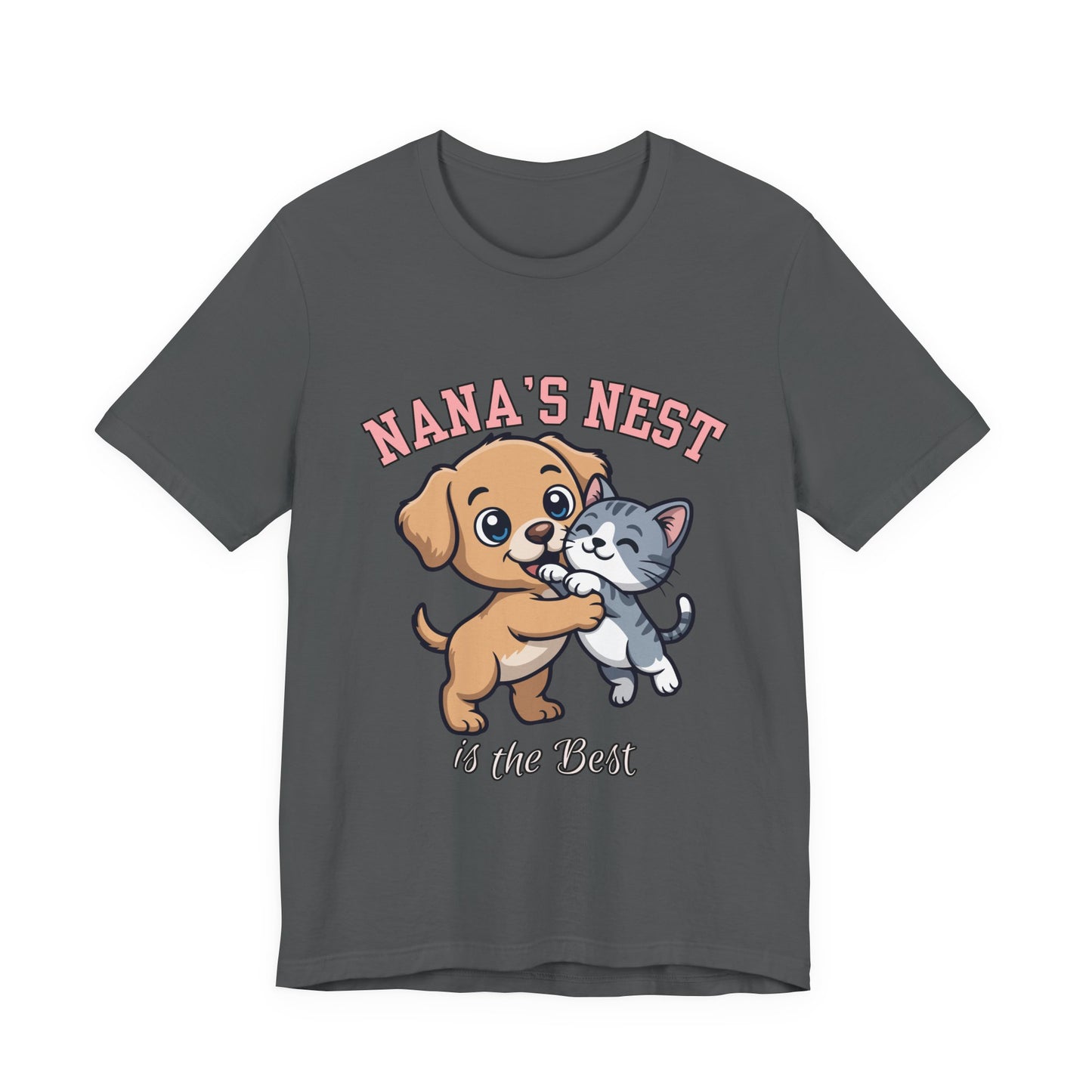 Nana's Nest Pets Unisex Tee, Cute Pet Lover T-Shirt, Gift for Dog and Cat Lovers, Family Reunion Shirt, Birthday Gift Idea