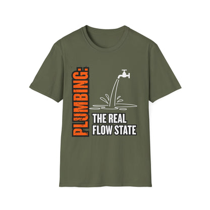 Plumbing Flow State Tee, Unisex Softstyle T-Shirt, Casual Workwear, Gift for Plumbers, Home Improvement Enthusiasts