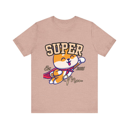 Super Hero Mom Tee, Cute Cat T-Shirt, Gift for Cat Lovers, Casual Wear, Fun Unisex Shirt, Birthday Celebration Tee