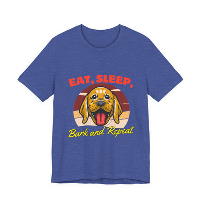 Dog Lover's Eat, Sleep, Bark Tee | Funny Pet T-Shirt, Gift for Dog Owners, Cute Canine Apparel, Dog Mom Shirt, Animal Lover Tops