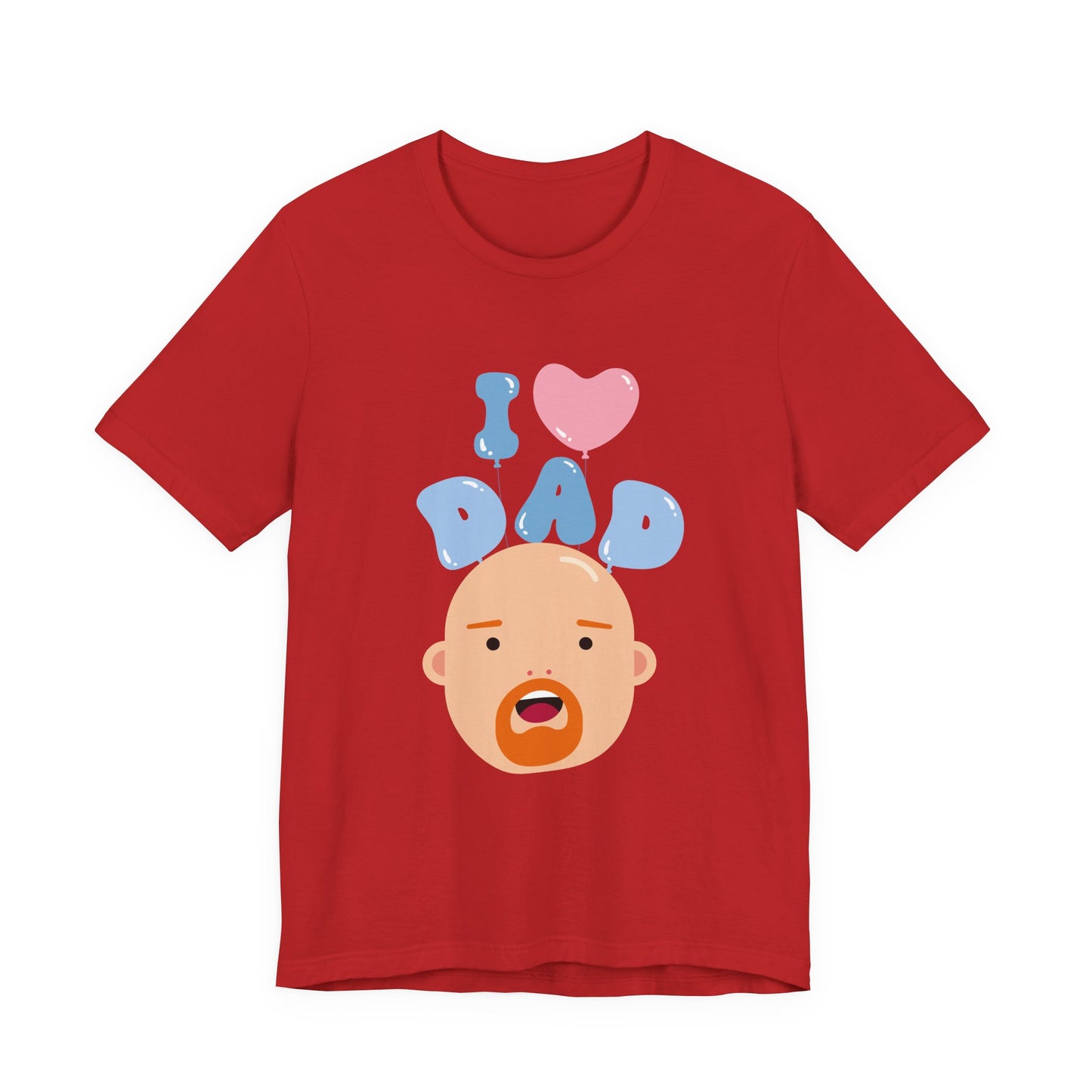 I Love Dad Tee - Perfect Gift for Father's Day, Dad's Birthday, Family Gatherings, Casual Wear, Unisex Jersey Short Sleeve Shirt
