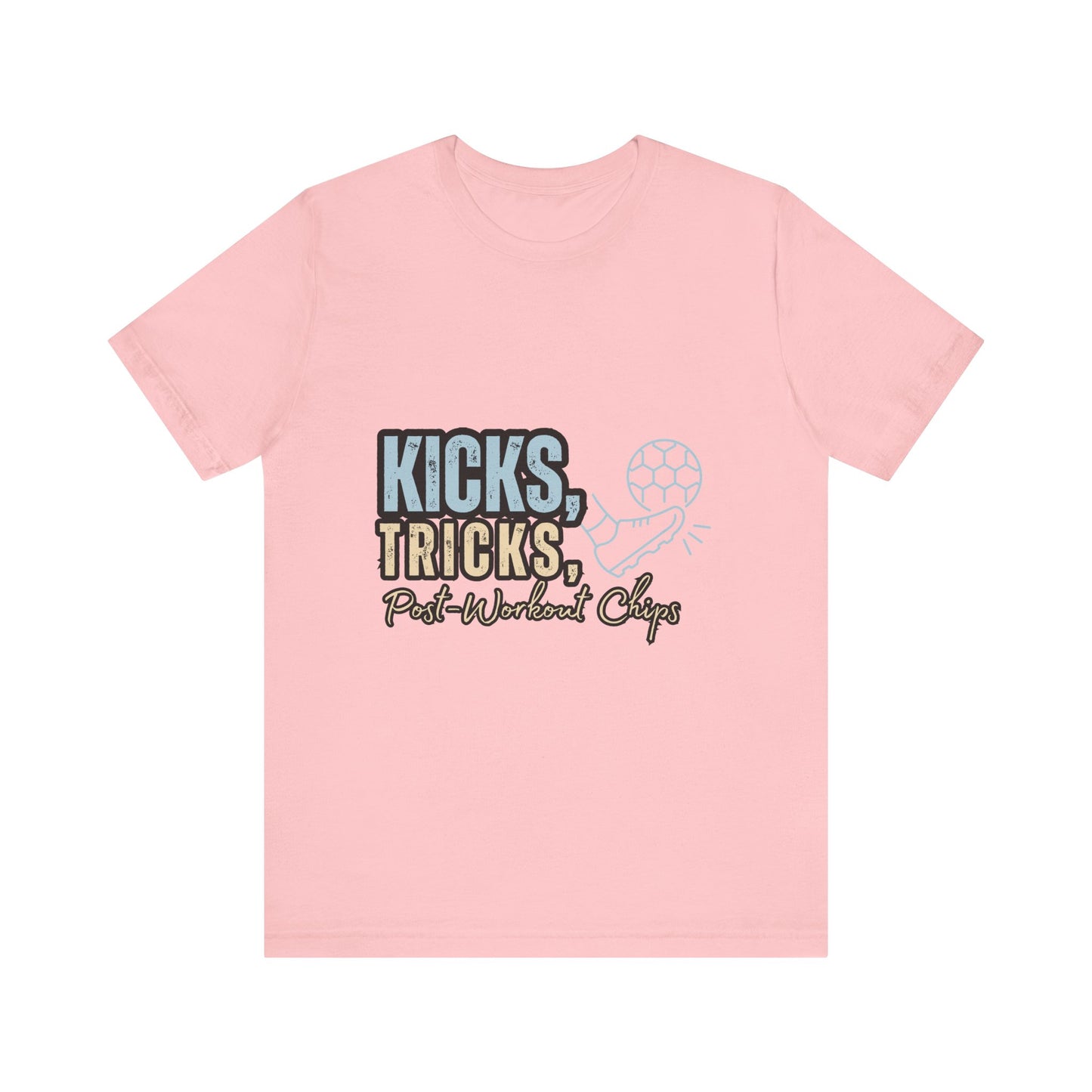 Playful Graphic Tee for Fun Lovers, Kicks Tricks T-Shirt, Unisex Casual Wear, Perfect Gift for Friends, Ideal for Parties, Celebrations
