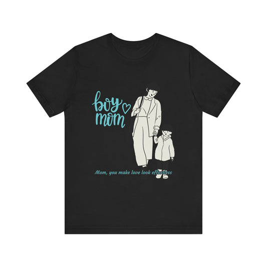 Boy Mom Short Sleeve Tee - Perfect Gifts for Mothers, Cute Family Outfits, Mom's Night Out, Mother's Day Apparel, Casual Everyday Wear