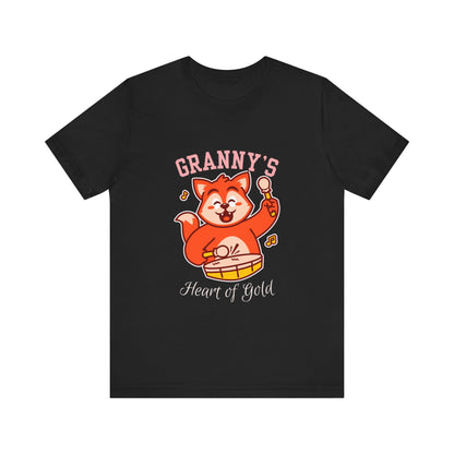 Granny's Heart of Gold Tee, Cute Graphic T-Shirt, Gift for Grandma, Casual Wear, Family Celebration Shirt