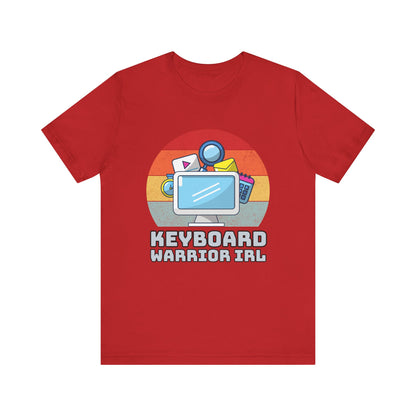 Playful Keyboard Warrior Tee, Gamer Shirt, Geek Fashion, Cute Coding Gift, Unisex Casual Tee, Retro Gaming Apparel