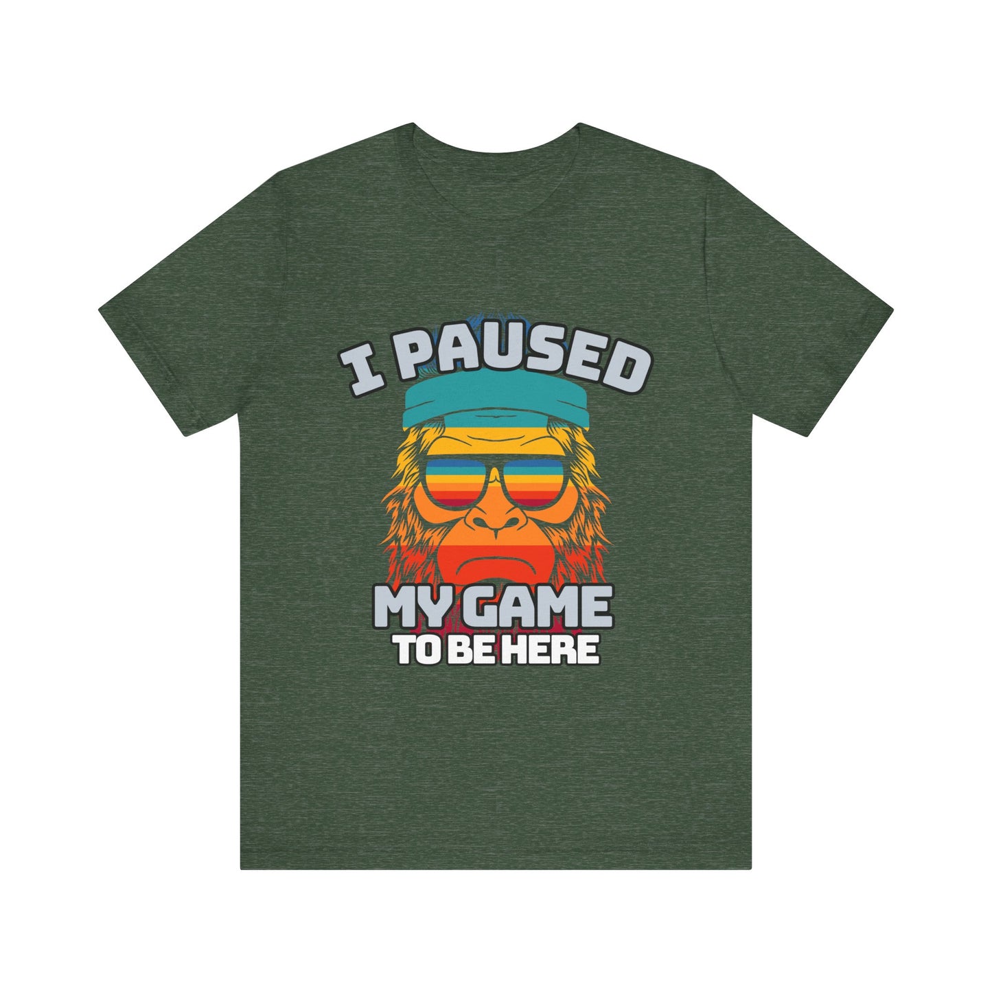 Funny Gamer Tee - I Paused My Game To Be Here, Gaming Shirt, Unisex T-Shirt, Gift for Gamers, Casual Summer Wear, Vintage Gaming Apparel