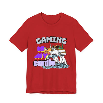 Gaming Is My Cardio Tee, Unisex Graphic T-Shirt for Gamers, Funny Gift for Birthdays, Casual Wear, Unique Gamer Apparel
