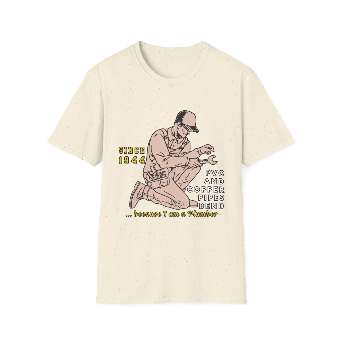Vintage Plumber T-Shirt, Funny Plumbing Tee, Gift for Plumbers, Since 1944 Graphic Shirt, Unisex Softstyle Apparel