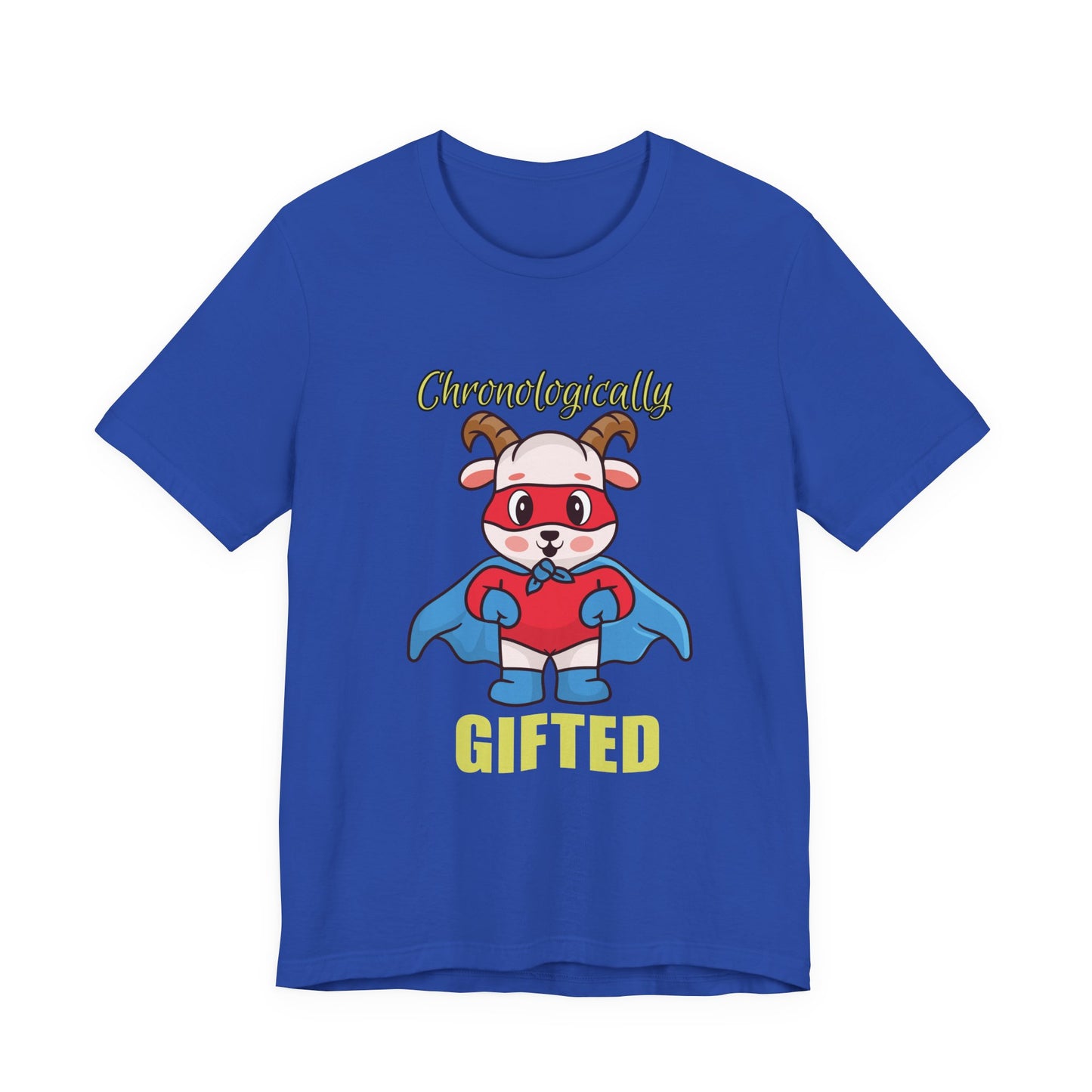 Chronologically Gifted Superhero Tee, Fun T-Shirt for Kids, Birthday Gift, Unisex Short Sleeve, Comfortable Casual Wear, Cute Pet [...]