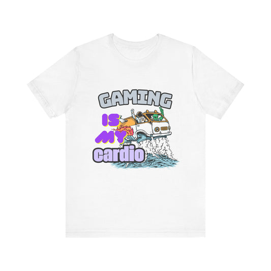 Gaming Is My Cardio Tee, Unisex Graphic T-Shirt for Gamers, Funny Gift for Birthdays, Casual Wear, Unique Gamer Apparel