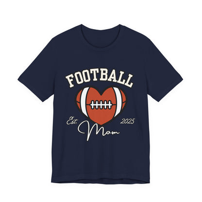 Football Heart Mom Tee, Gift for Sports Moms, Unisex Football Shirt, Casual Daywear, Game Day Outfit, Football Fan Gift