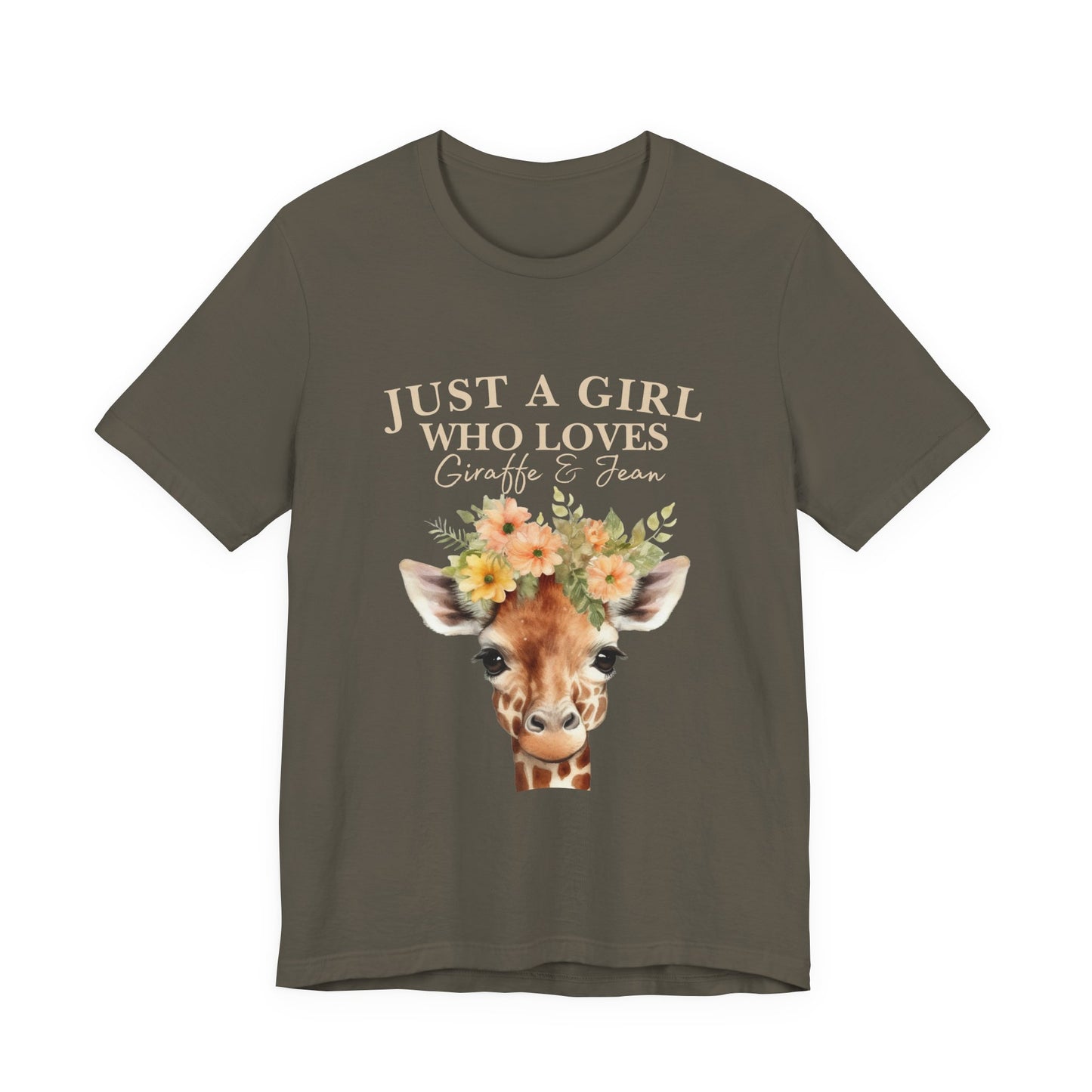 Just a Girl Who Loves Giraffes Tee, Cute Animal Lover Gift, Summer Casual Fashion, Birthday Tee, Nature Enthusiast Shirt