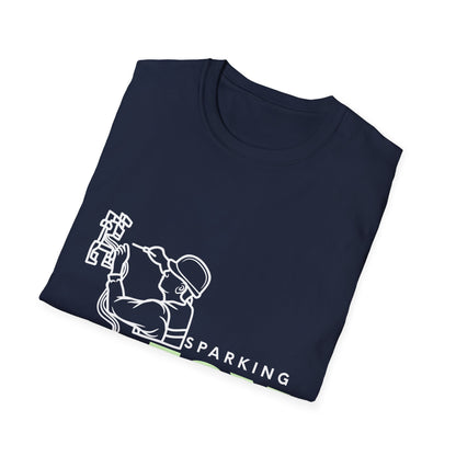 Joyful Electrical Worker Unisex Softstyle T-Shirt - Perfect Electrician Gift, Electrical Engineer, Unisex Graphic Tee