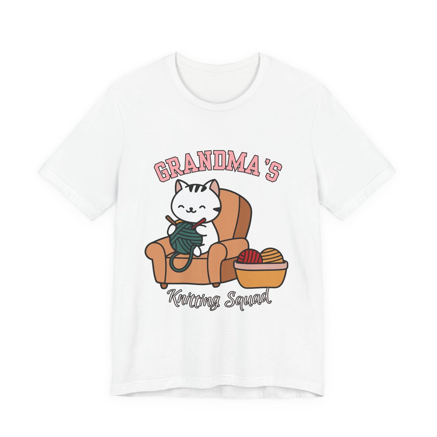 Grandma's Knitting Squad Tee - Comfy T-Shirt for Craft Lovers, Gift for Granny, Yarn Enthusiast, Knitting Club, Cozy Apparel