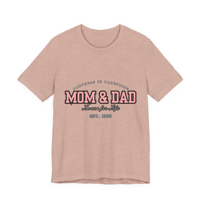 Mom & Dad Unisex Jersey Tee - Perfect for Parenting, Family Gifts, Holidays, Fun, Casual Wear