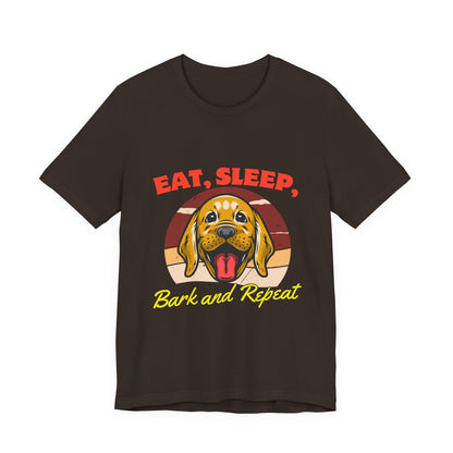 Dog Lover's Eat, Sleep, Bark Tee | Funny Pet T-Shirt, Gift for Dog Owners, Cute Canine Apparel, Dog Mom Shirt, Animal Lover Tops