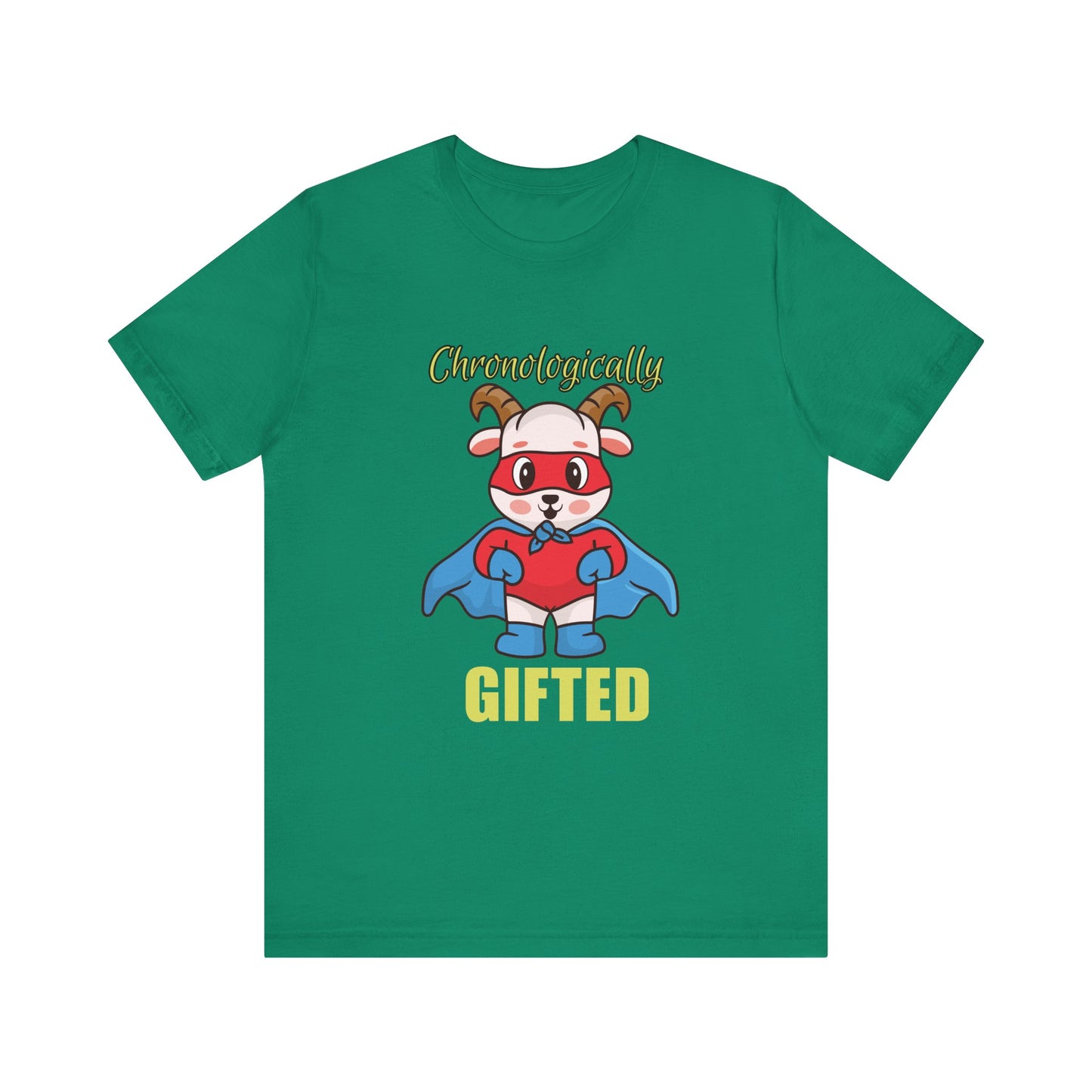 Chronologically Gifted Superhero Tee, Fun T-Shirt for Kids, Birthday Gift, Unisex Short Sleeve, Comfortable Casual Wear, Cute Pet [...]