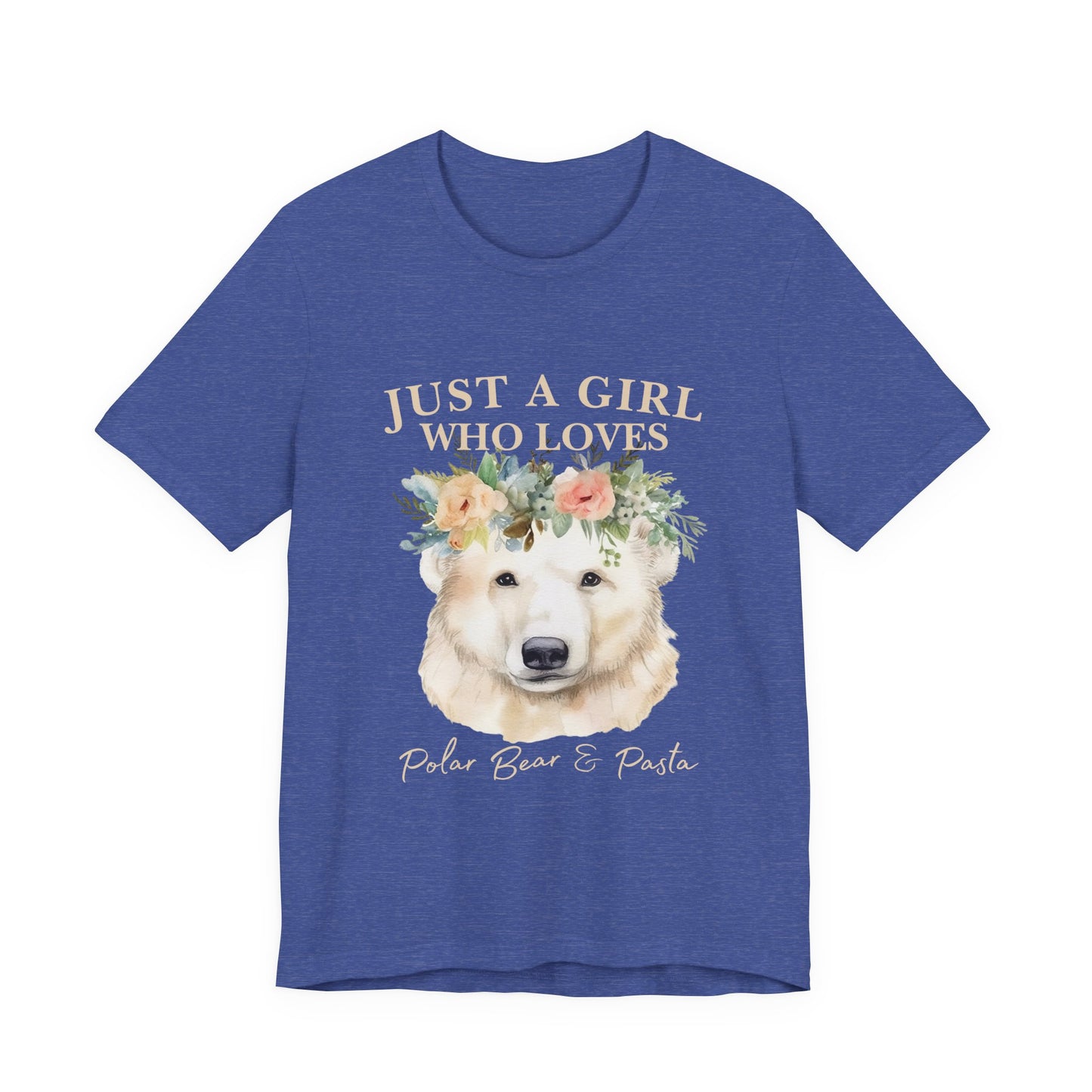 Just a Girl Who Loves Polar Bears Tee, Cute Animal Lover Gift, Nature Tee, Casual Wear, Eco-friendly Shirt, Pet Lover Apparel