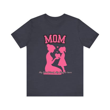 Mom and Daughter Love Tee | Unisex Jersey T-shirt for Mother's Day, Birthday Gift, Family Outing, Casual Wear, Heartwarming Gift